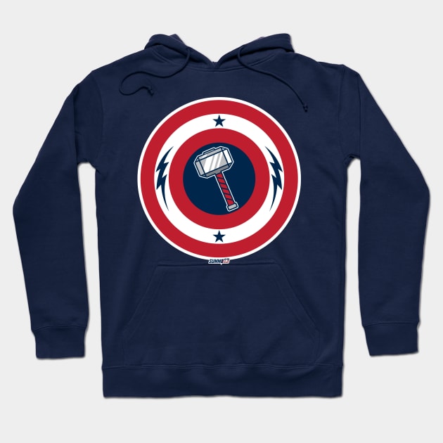 Caps hammer shield Hoodie by Summo13